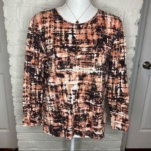 Croft & Barrow Classic Tee Long Sleeves Top Size L